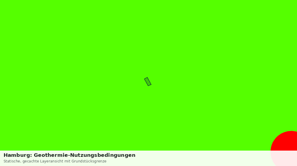 Statische Kartenansicht: Hamburg: Geothermie-Nutzungsbedingungen