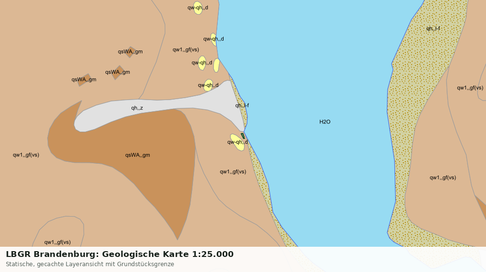 Statische Kartenansicht: LBGR Brandenburg: Geologische Karte 1:25.000