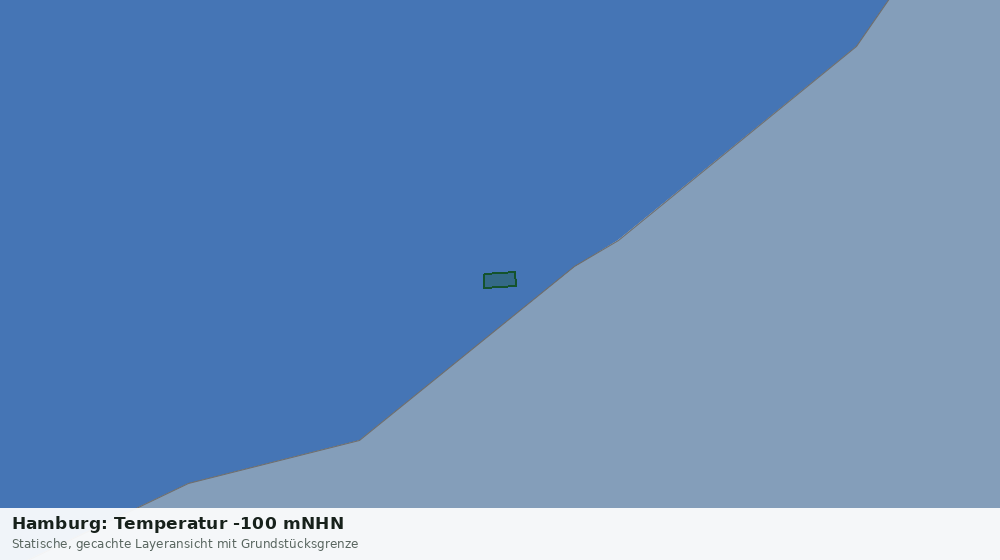 Statische Kartenansicht: Hamburg: Temperatur -100 mNHN