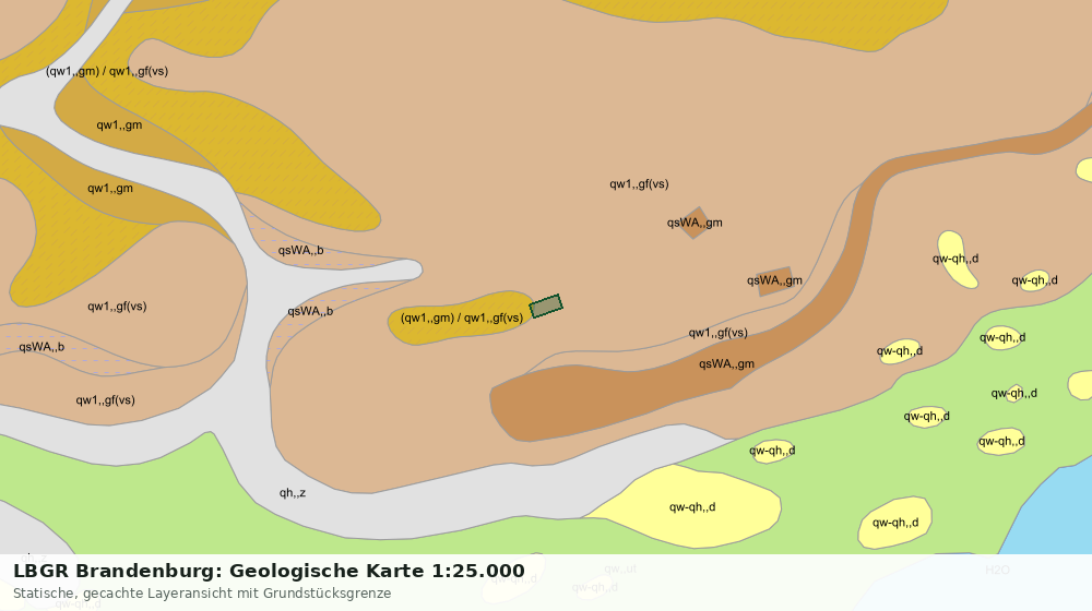 Statische Kartenansicht: LBGR Brandenburg: Geologische Karte 1:25.000