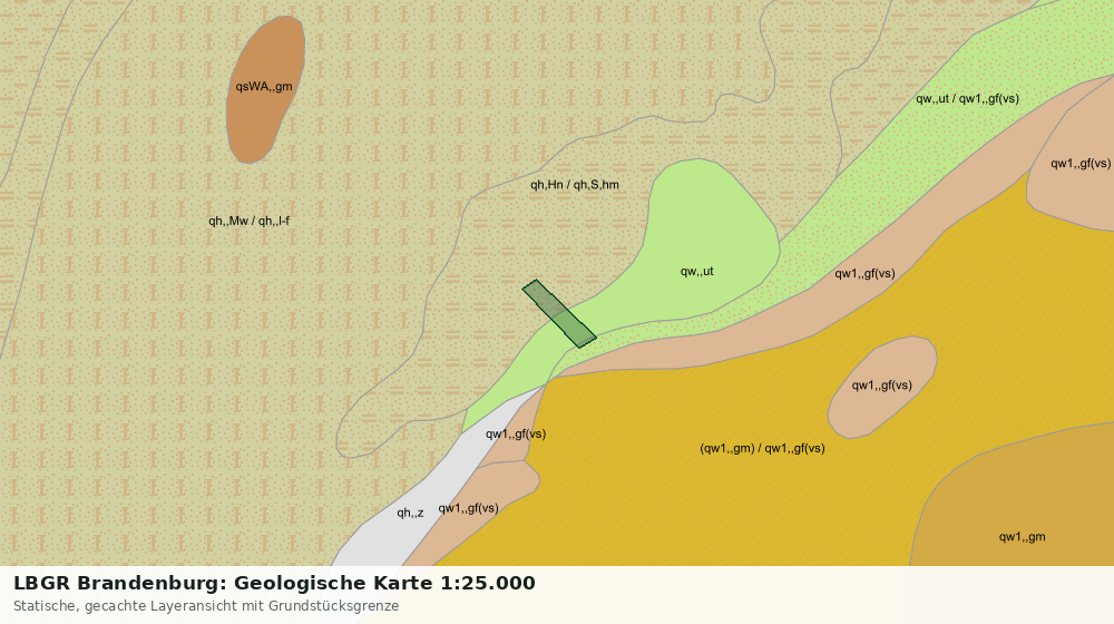 Statische Kartenansicht: LBGR Brandenburg: Geologische Karte 1:25.000