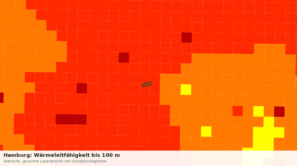 Statische Kartenansicht: Hamburg: Wärmeleitfähigkeit bis 100 m