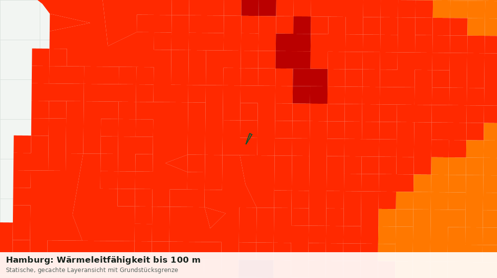 Statische Kartenansicht: Hamburg: Wärmeleitfähigkeit bis 100 m