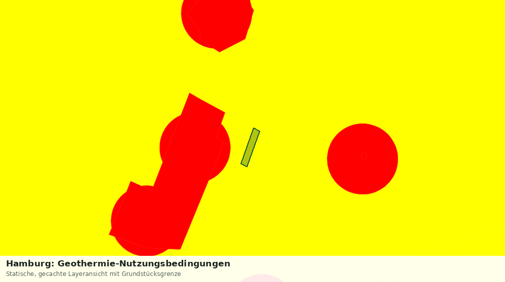 Statische Kartenansicht: Hamburg: Geothermie-Nutzungsbedingungen