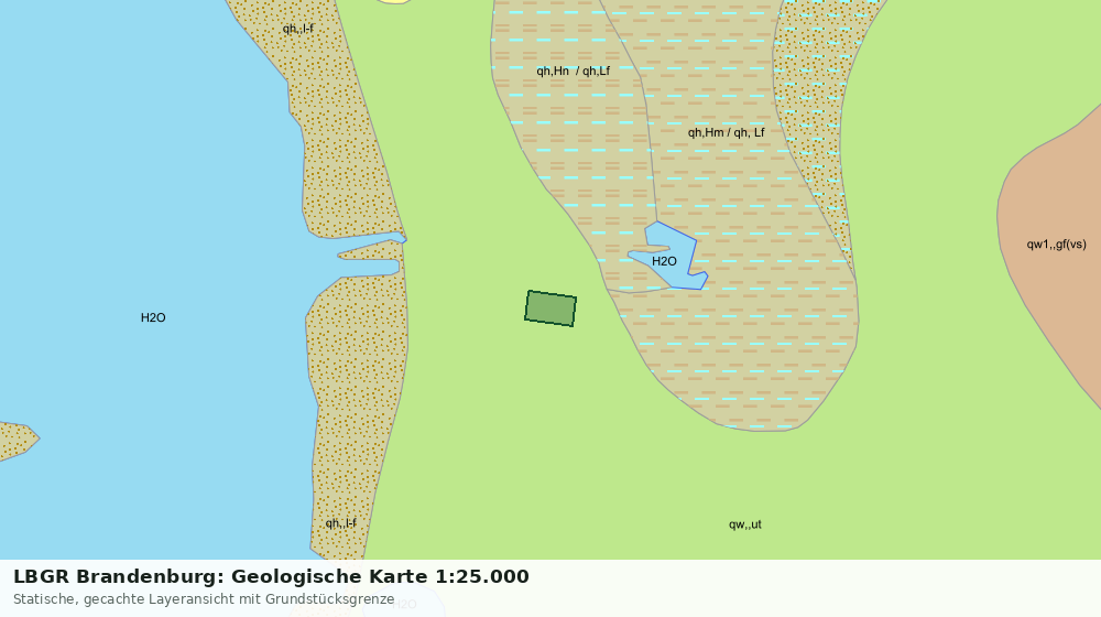 Statische Kartenansicht: LBGR Brandenburg: Geologische Karte 1:25.000