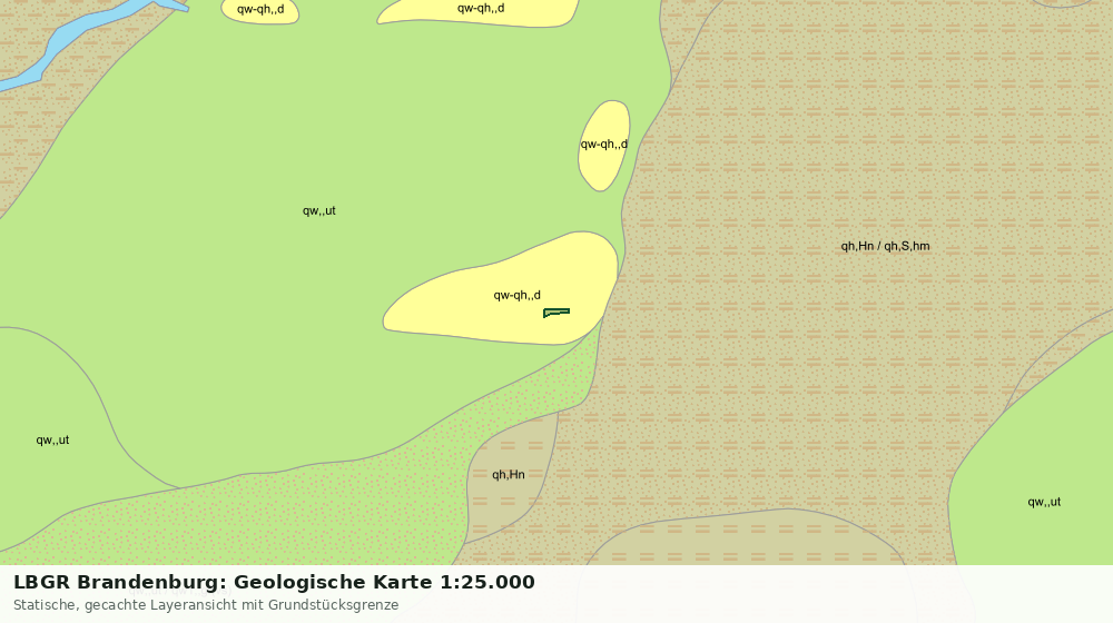 Statische Kartenansicht: LBGR Brandenburg: Geologische Karte 1:25.000