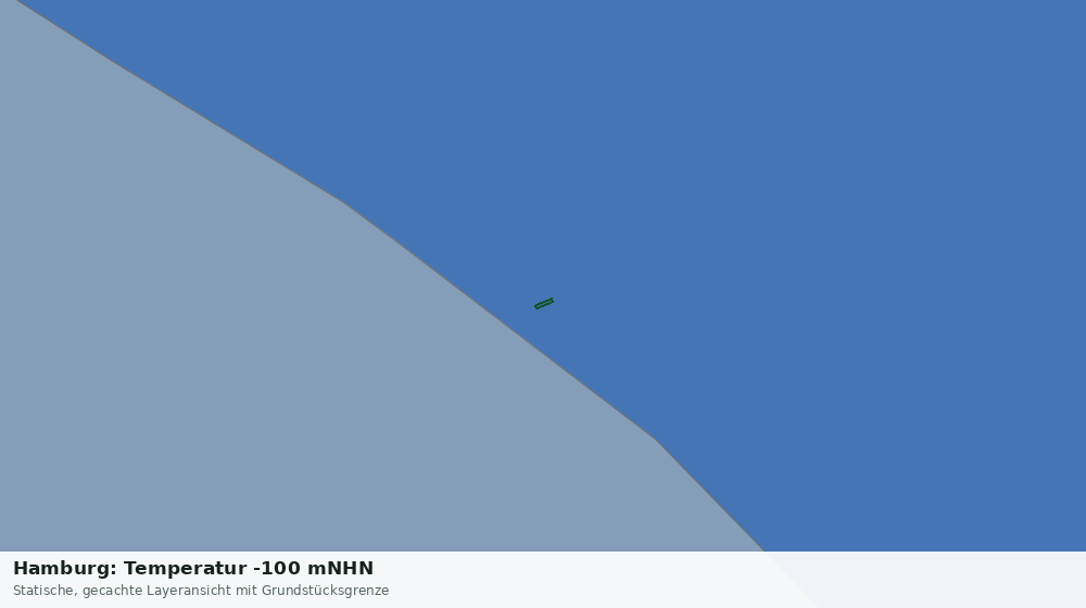 Statische Kartenansicht: Hamburg: Temperatur -100 mNHN