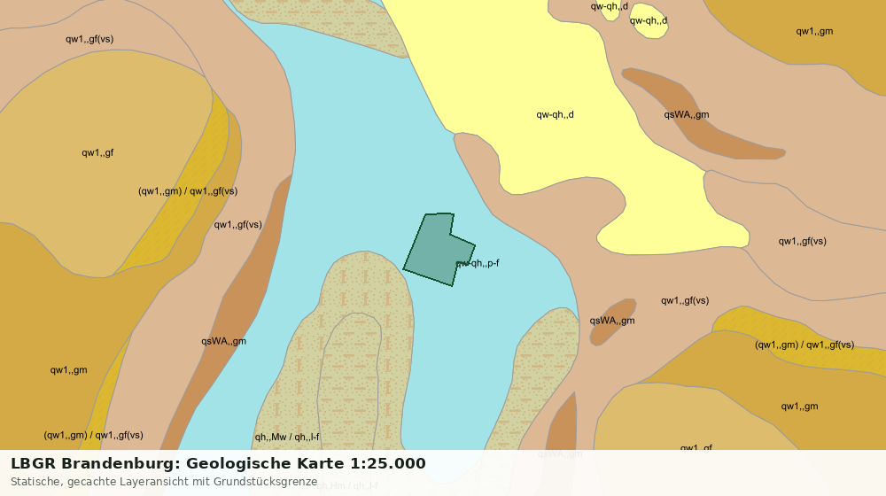 Statische Kartenansicht: LBGR Brandenburg: Geologische Karte 1:25.000