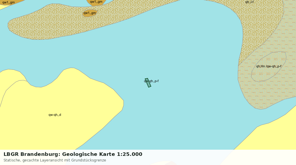 Statische Kartenansicht: LBGR Brandenburg: Geologische Karte 1:25.000