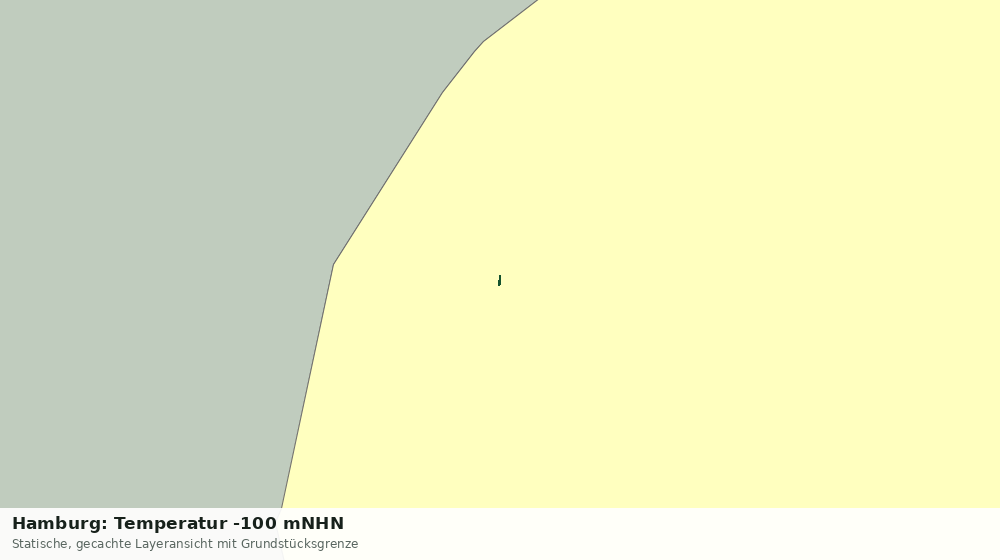 Statische Kartenansicht: Hamburg: Temperatur -100 mNHN