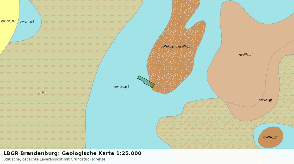 Statische Kartenansicht: LBGR Brandenburg: Geologische Karte 1:25.000