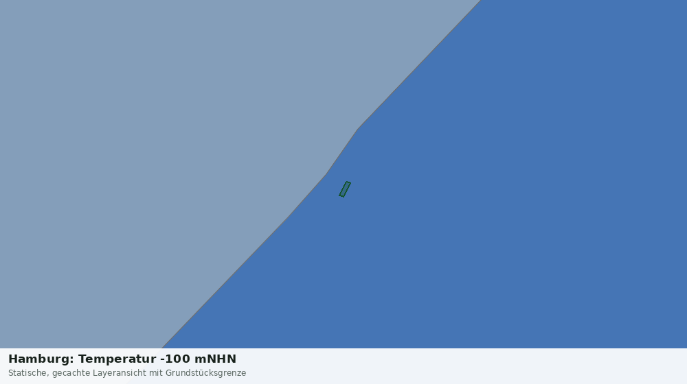 Statische Kartenansicht: Hamburg: Temperatur -100 mNHN