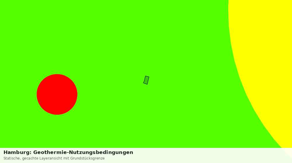 Statische Kartenansicht: Hamburg: Geothermie-Nutzungsbedingungen
