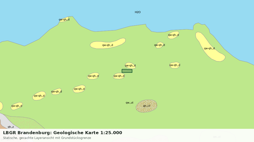 Statische Kartenansicht: LBGR Brandenburg: Geologische Karte 1:25.000