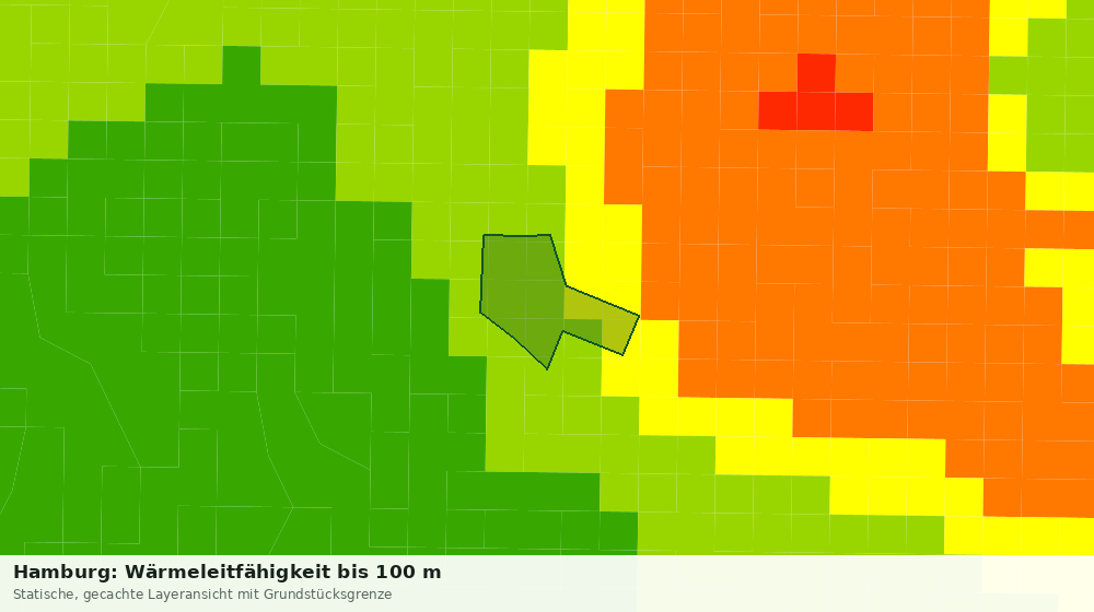 Statische Kartenansicht: Hamburg: Wärmeleitfähigkeit bis 100 m