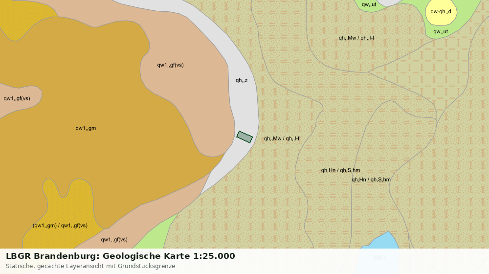 Statische Kartenansicht: LBGR Brandenburg: Geologische Karte 1:25.000