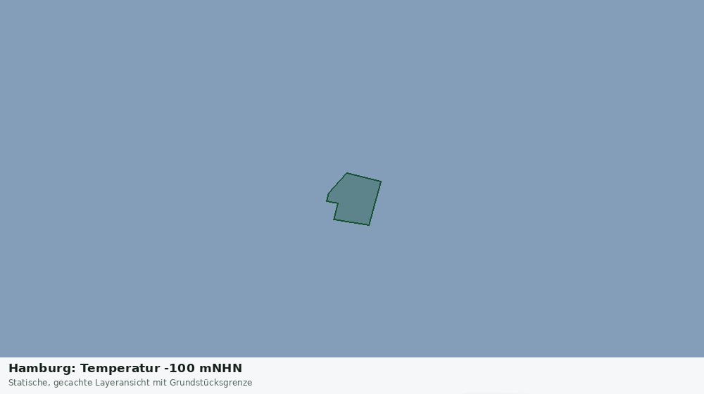 Statische Kartenansicht: Hamburg: Temperatur -100 mNHN