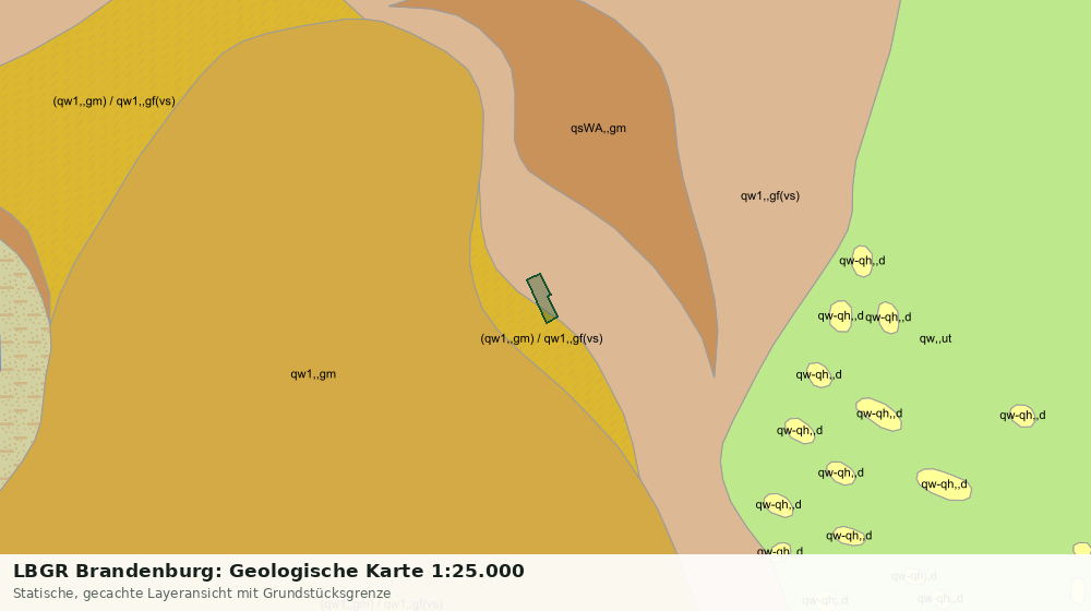 Statische Kartenansicht: LBGR Brandenburg: Geologische Karte 1:25.000