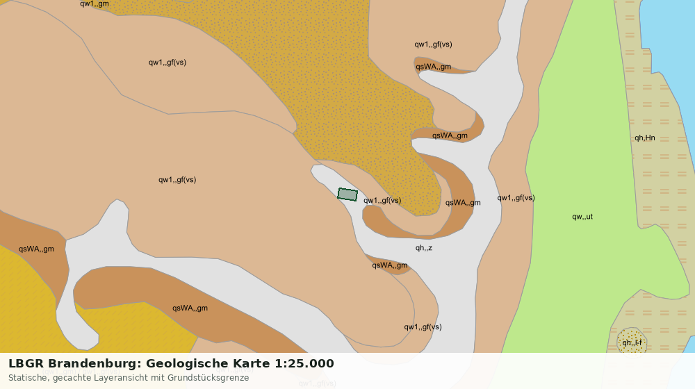 Statische Kartenansicht: LBGR Brandenburg: Geologische Karte 1:25.000