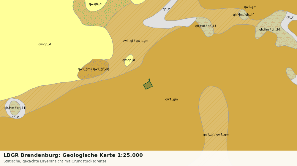 Statische Kartenansicht: LBGR Brandenburg: Geologische Karte 1:25.000
