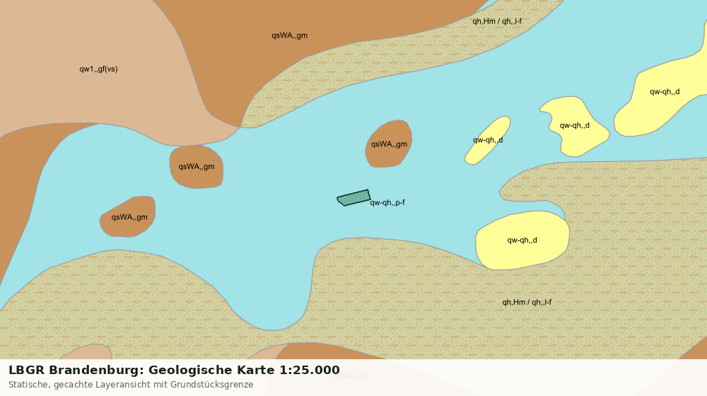 Statische Kartenansicht: LBGR Brandenburg: Geologische Karte 1:25.000