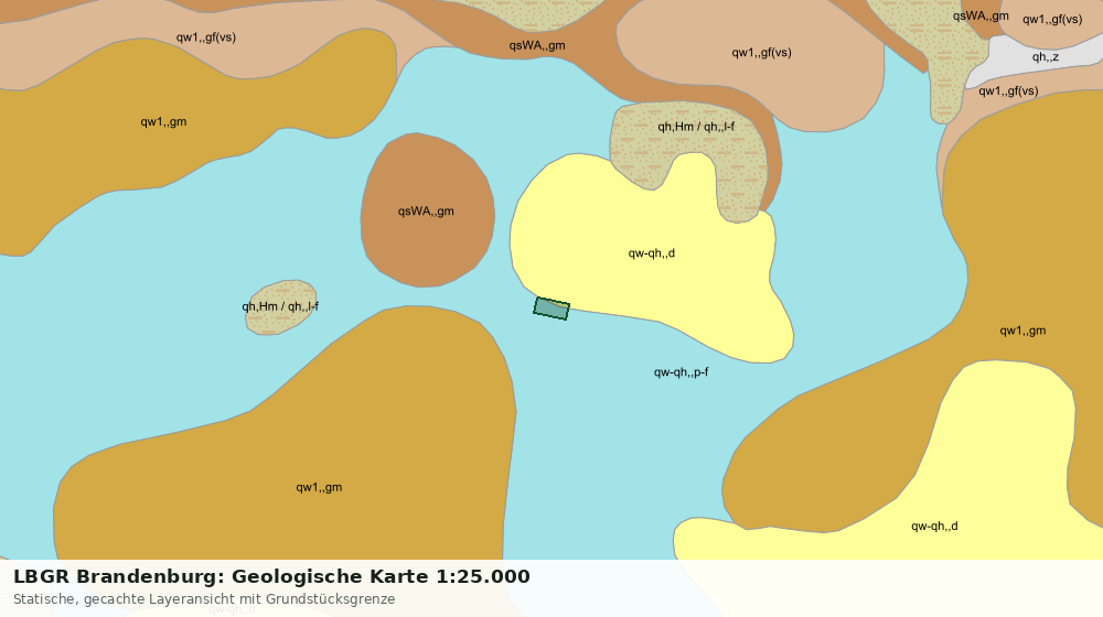 Statische Kartenansicht: LBGR Brandenburg: Geologische Karte 1:25.000