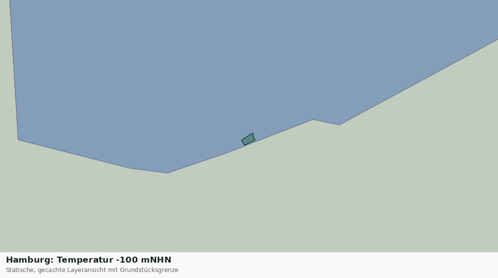 Statische Kartenansicht: Hamburg: Temperatur -100 mNHN