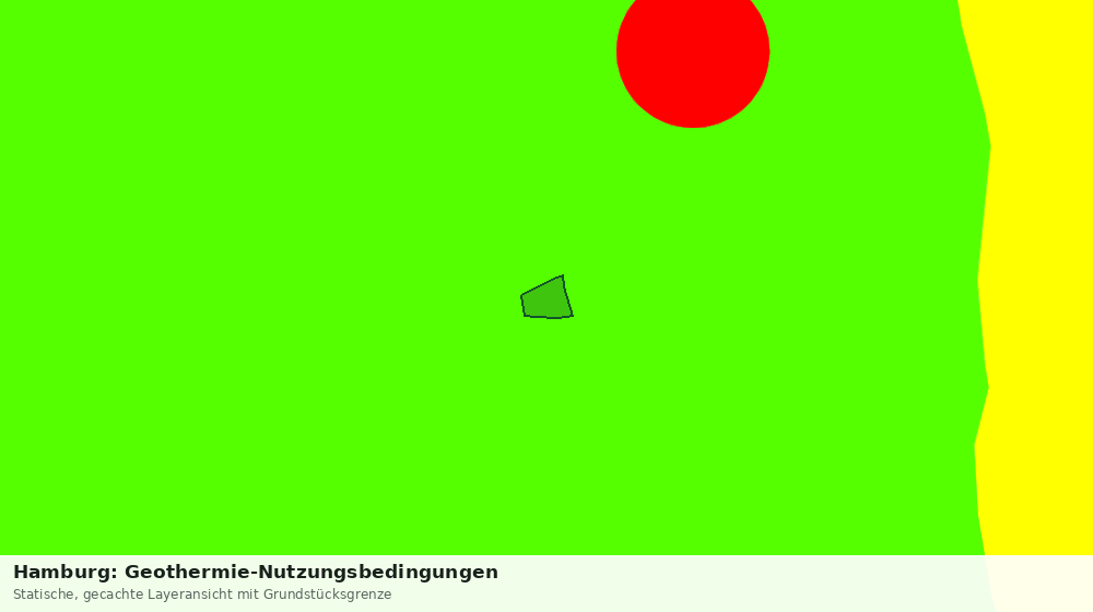 Statische Kartenansicht: Hamburg: Geothermie-Nutzungsbedingungen