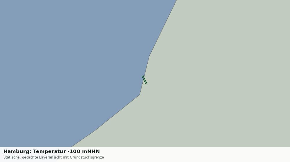 Statische Kartenansicht: Hamburg: Temperatur -100 mNHN