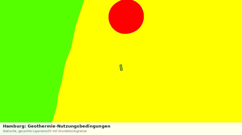 Statische Kartenansicht: Hamburg: Geothermie-Nutzungsbedingungen