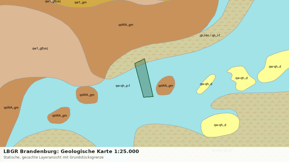Statische Kartenansicht: LBGR Brandenburg: Geologische Karte 1:25.000