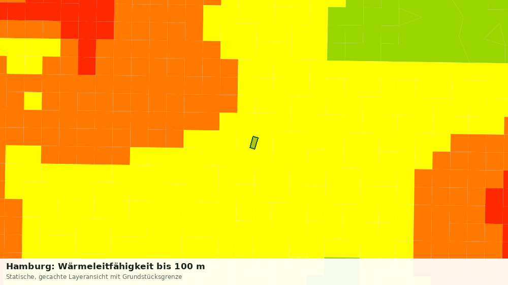 Statische Kartenansicht: Hamburg: Wärmeleitfähigkeit bis 100 m