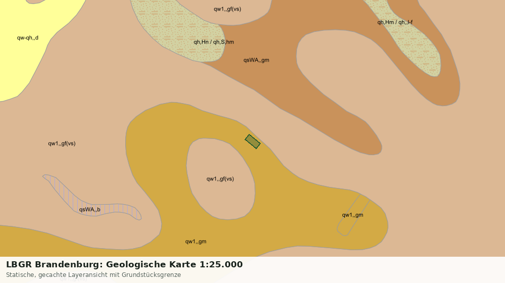 Statische Kartenansicht: LBGR Brandenburg: Geologische Karte 1:25.000