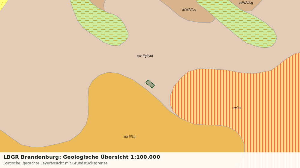 Statische Kartenansicht: LBGR Brandenburg: Geologische Übersicht 1:100.000