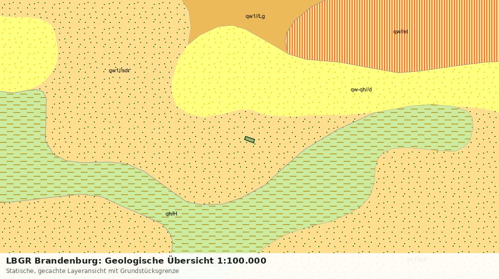 Statische Kartenansicht: LBGR Brandenburg: Geologische Übersicht 1:100.000