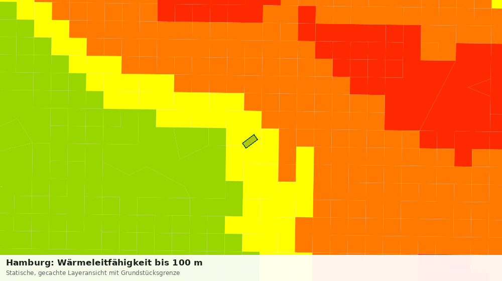 Statische Kartenansicht: Hamburg: Wärmeleitfähigkeit bis 100 m