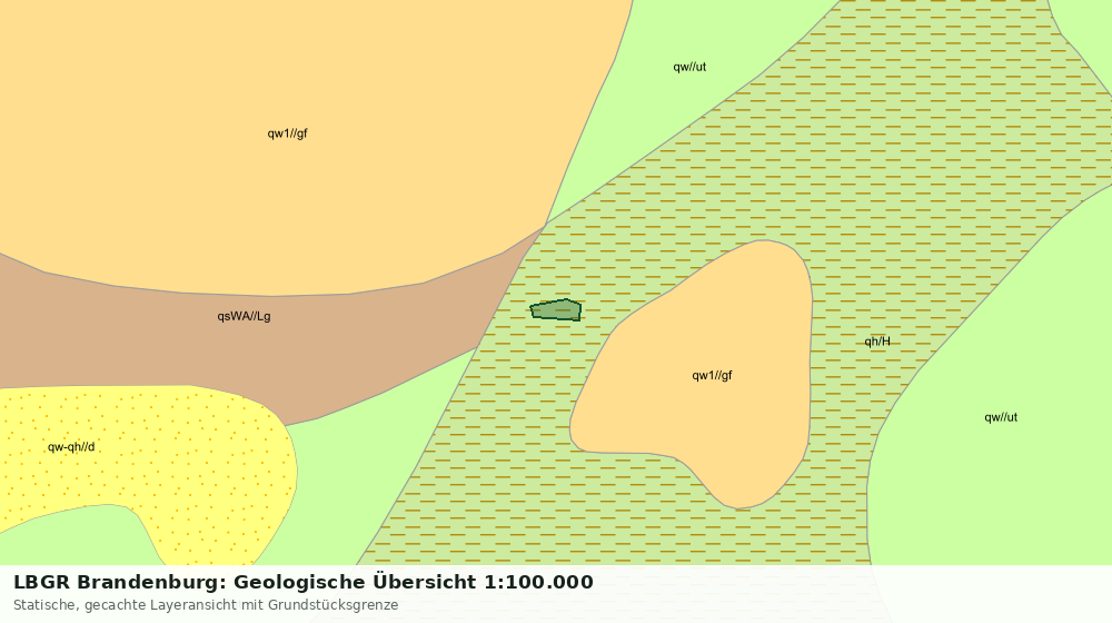 Statische Kartenansicht: LBGR Brandenburg: Geologische Übersicht 1:100.000
