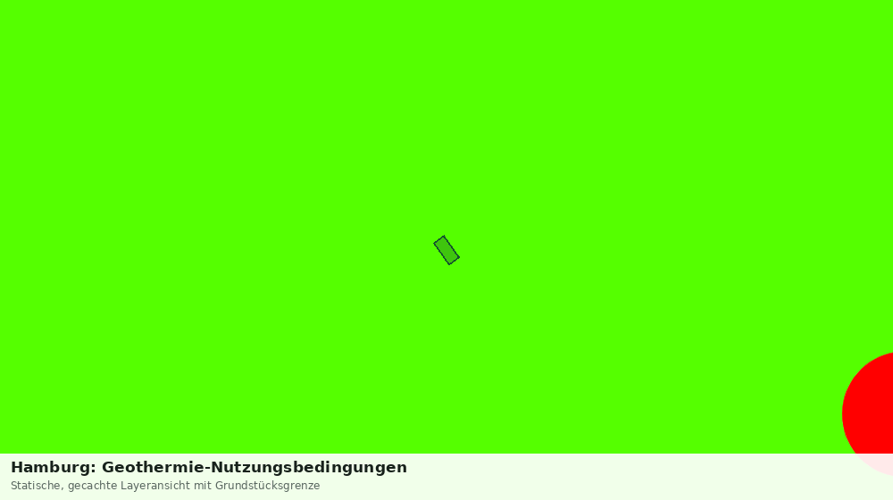 Statische Kartenansicht: Hamburg: Geothermie-Nutzungsbedingungen