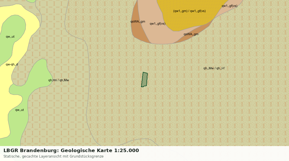 Statische Kartenansicht: LBGR Brandenburg: Geologische Karte 1:25.000