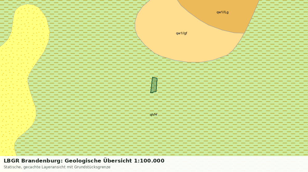 Statische Kartenansicht: LBGR Brandenburg: Geologische Übersicht 1:100.000