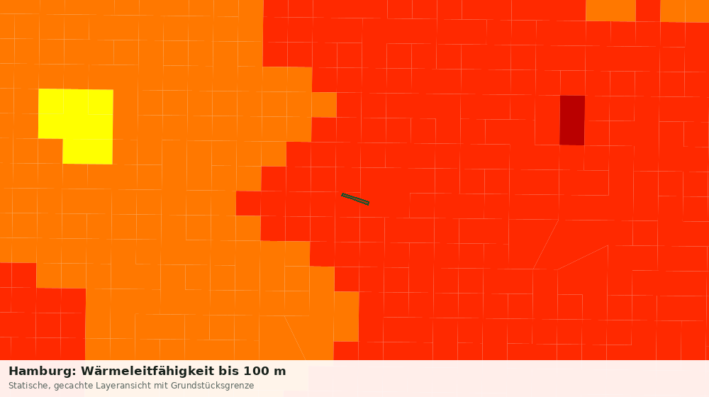 Statische Kartenansicht: Hamburg: Wärmeleitfähigkeit bis 100 m