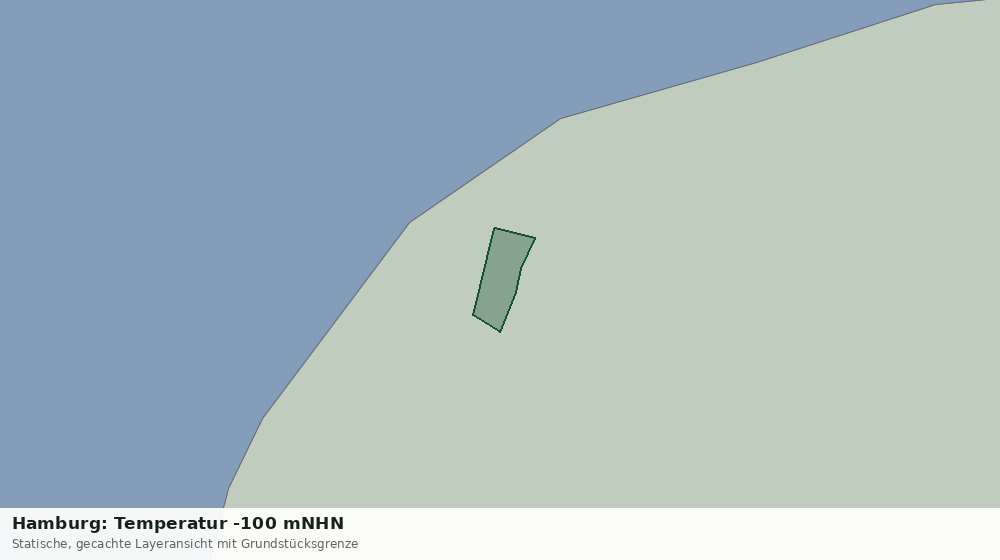 Statische Kartenansicht: Hamburg: Temperatur -100 mNHN