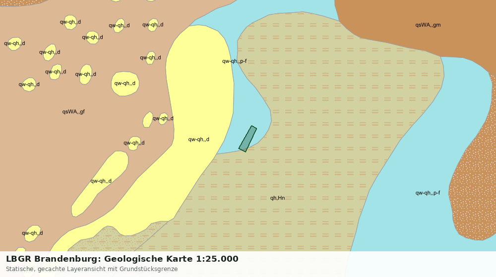 Statische Kartenansicht: LBGR Brandenburg: Geologische Karte 1:25.000
