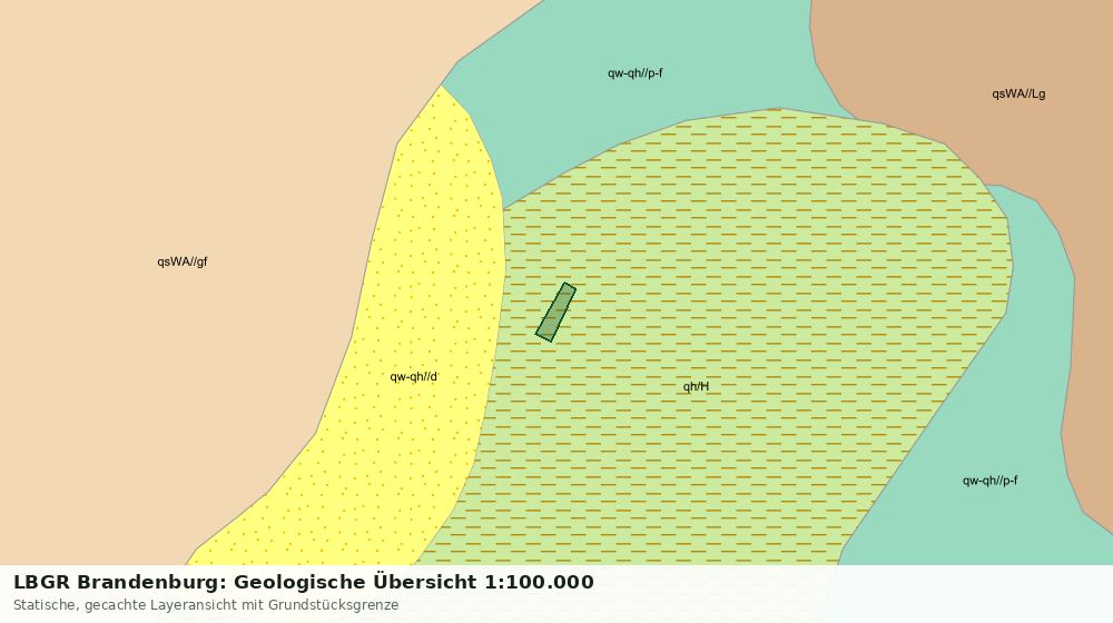 Statische Kartenansicht: LBGR Brandenburg: Geologische Übersicht 1:100.000
