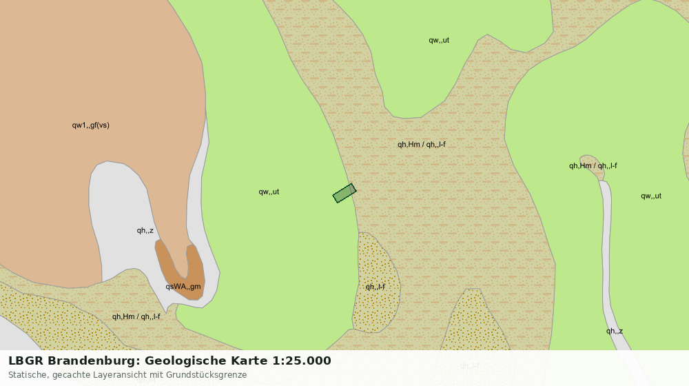 Statische Kartenansicht: LBGR Brandenburg: Geologische Karte 1:25.000