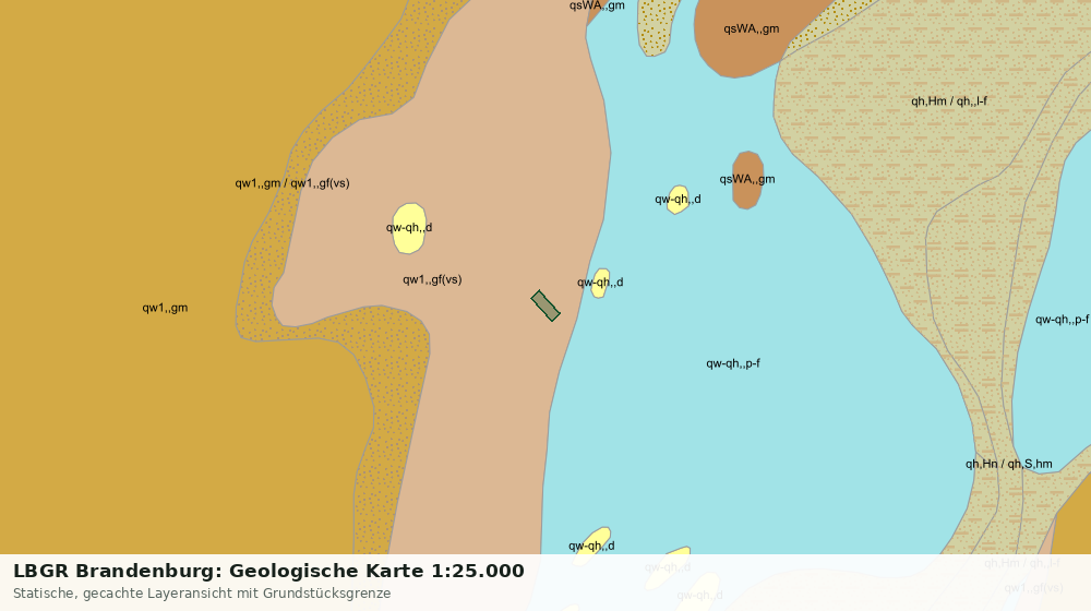 Statische Kartenansicht: LBGR Brandenburg: Geologische Karte 1:25.000