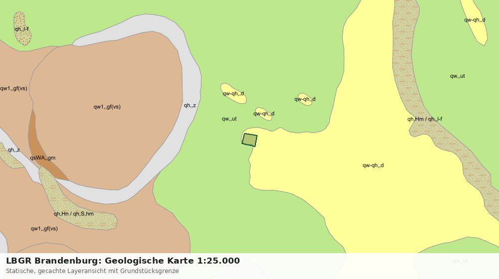 Statische Kartenansicht: LBGR Brandenburg: Geologische Karte 1:25.000