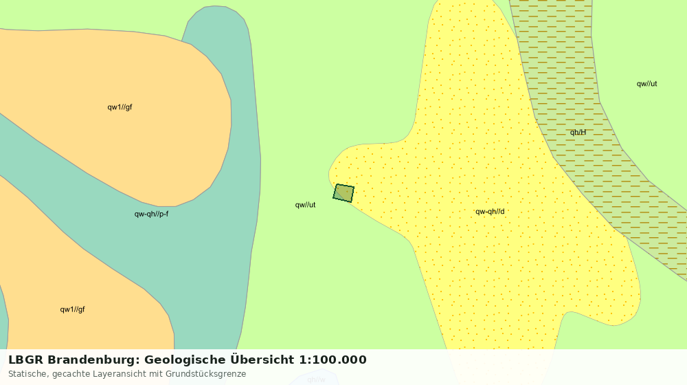 Statische Kartenansicht: LBGR Brandenburg: Geologische Übersicht 1:100.000