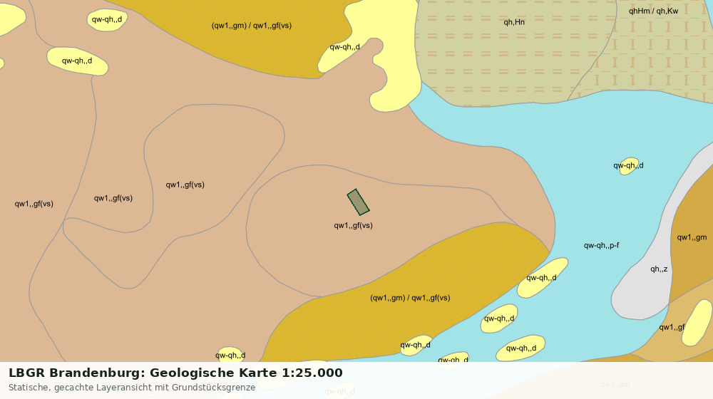 Statische Kartenansicht: LBGR Brandenburg: Geologische Karte 1:25.000
