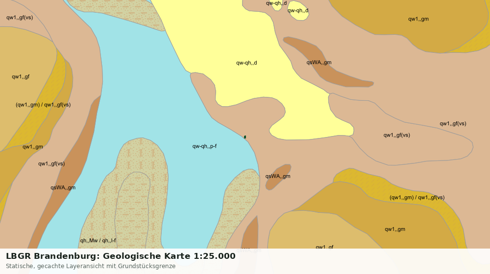 Statische Kartenansicht: LBGR Brandenburg: Geologische Karte 1:25.000